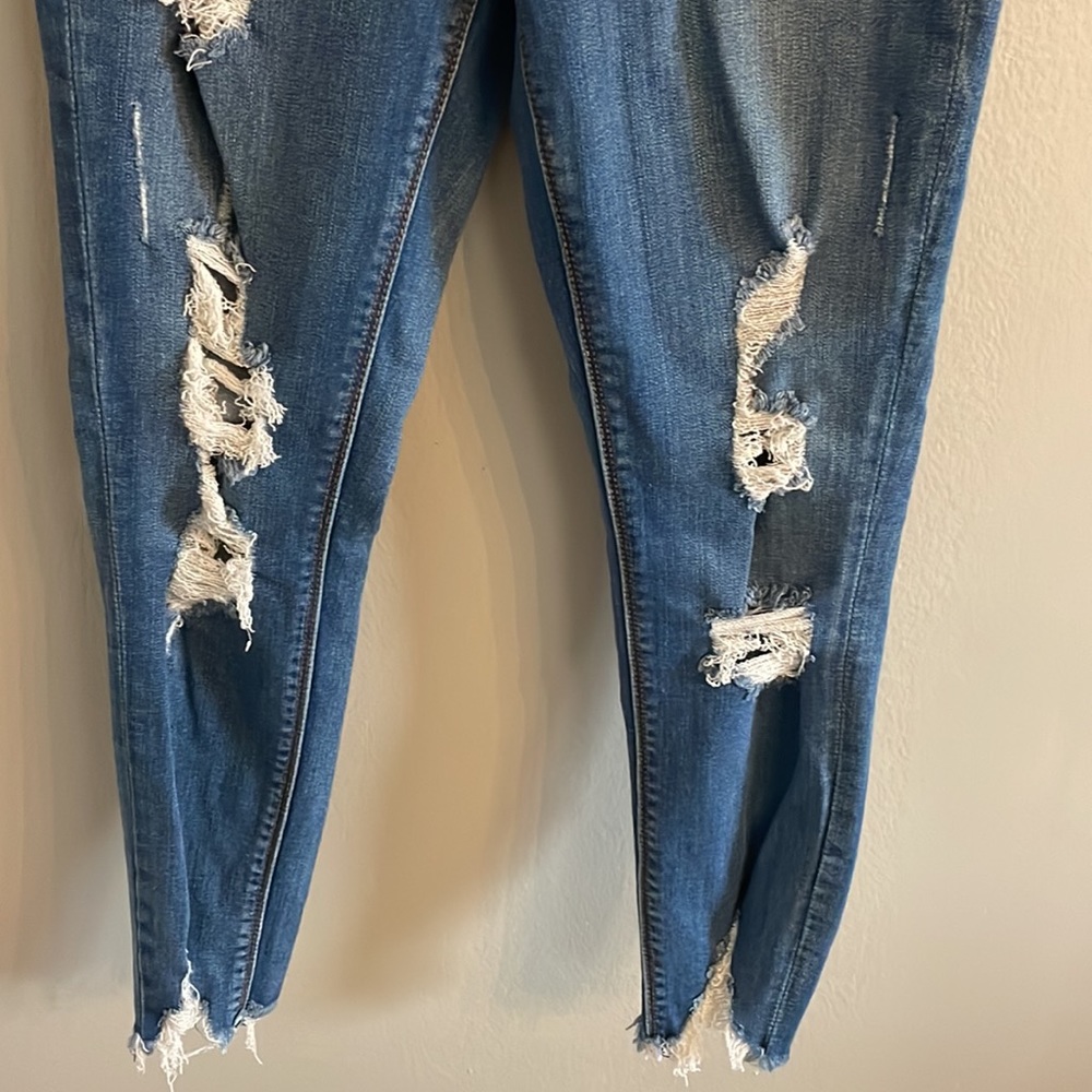 Express Diatressed Performance Stretch Ankle Legg… - image 3